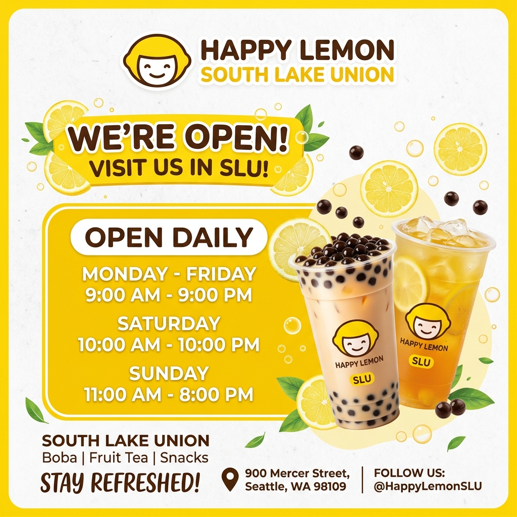 happy lemon south lake union hours
